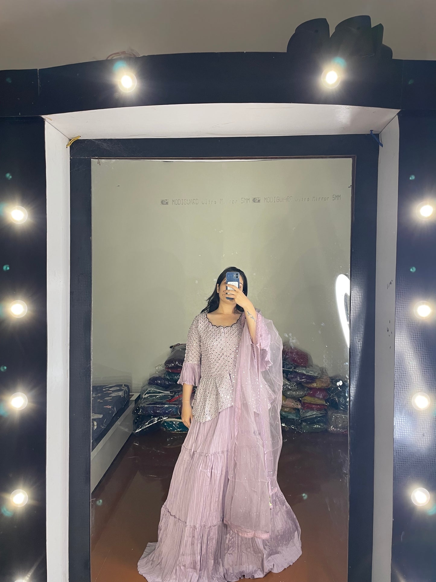 Mirror work lehenga