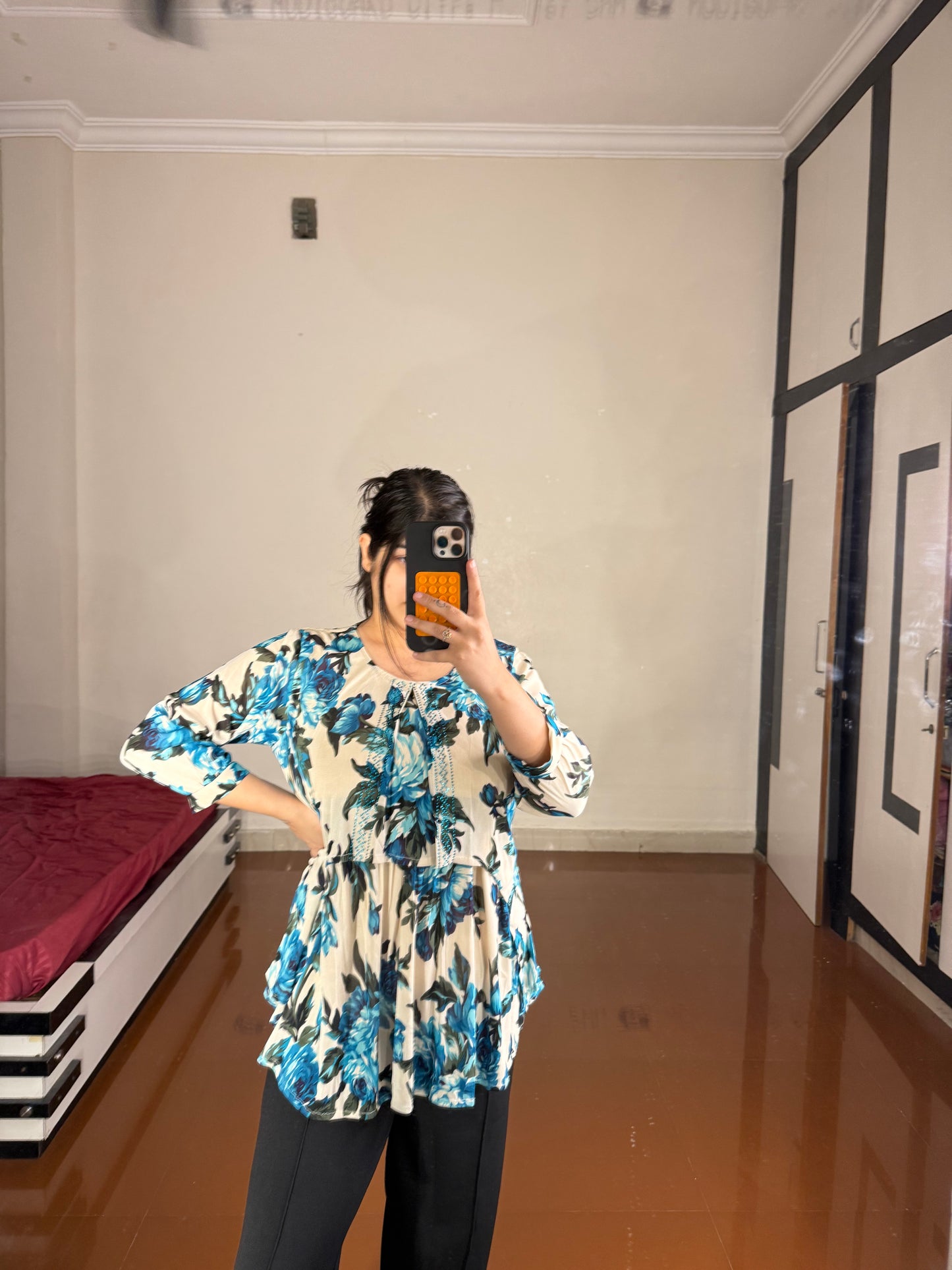 Printed top plus size