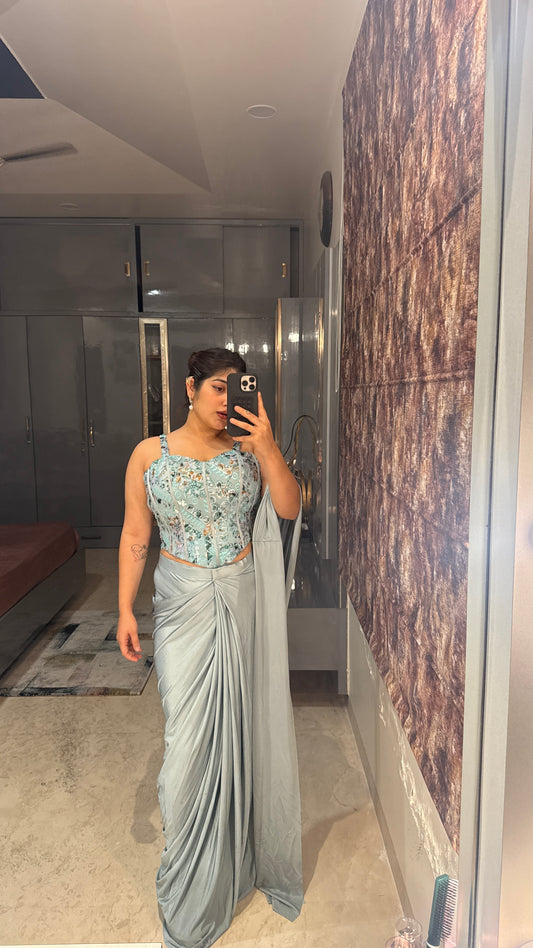 Naina saree ( mint green)