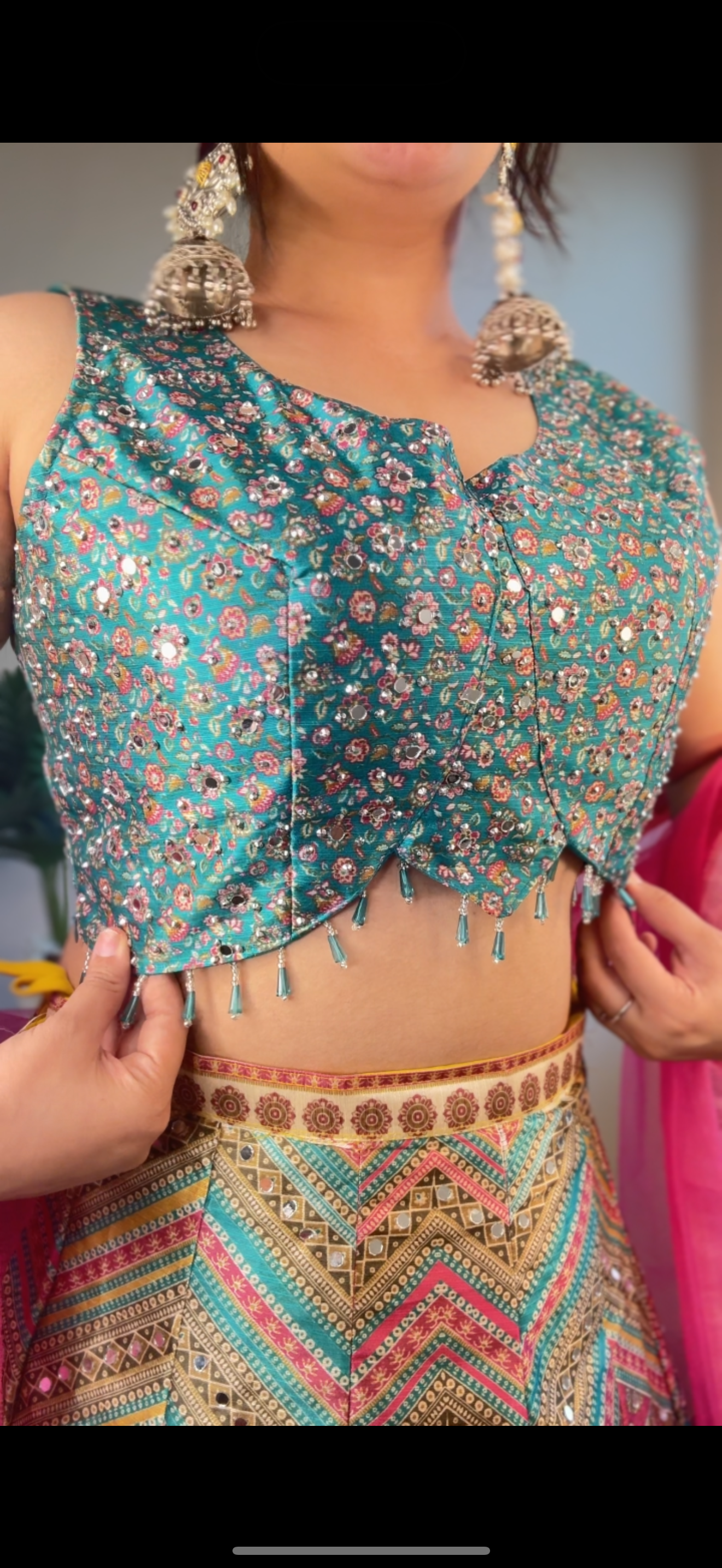 Multi Lehenga bb silk