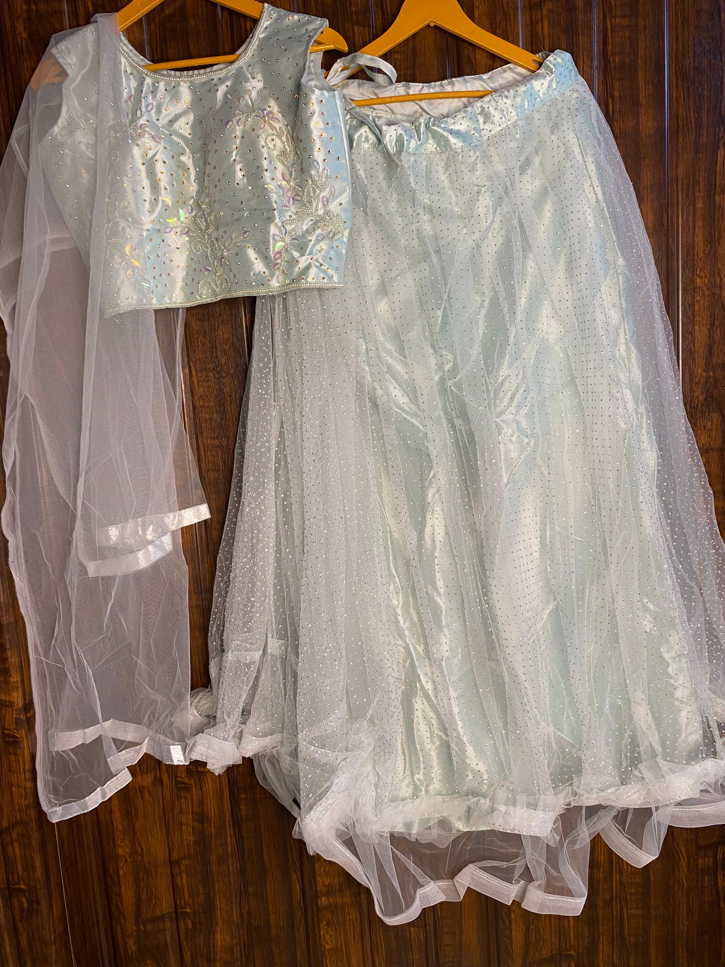 Mint green lehengas