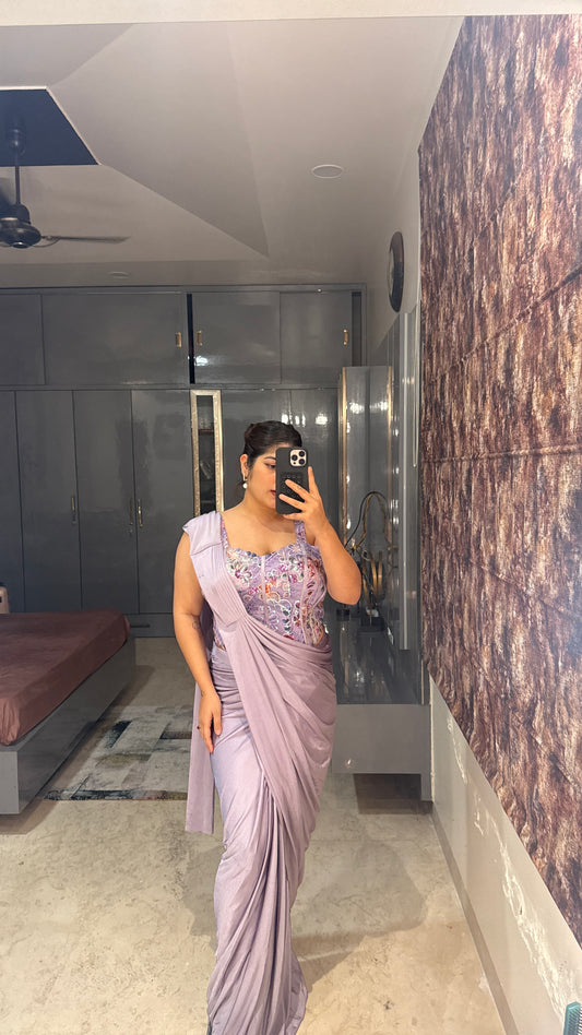 Naina saree Lavander