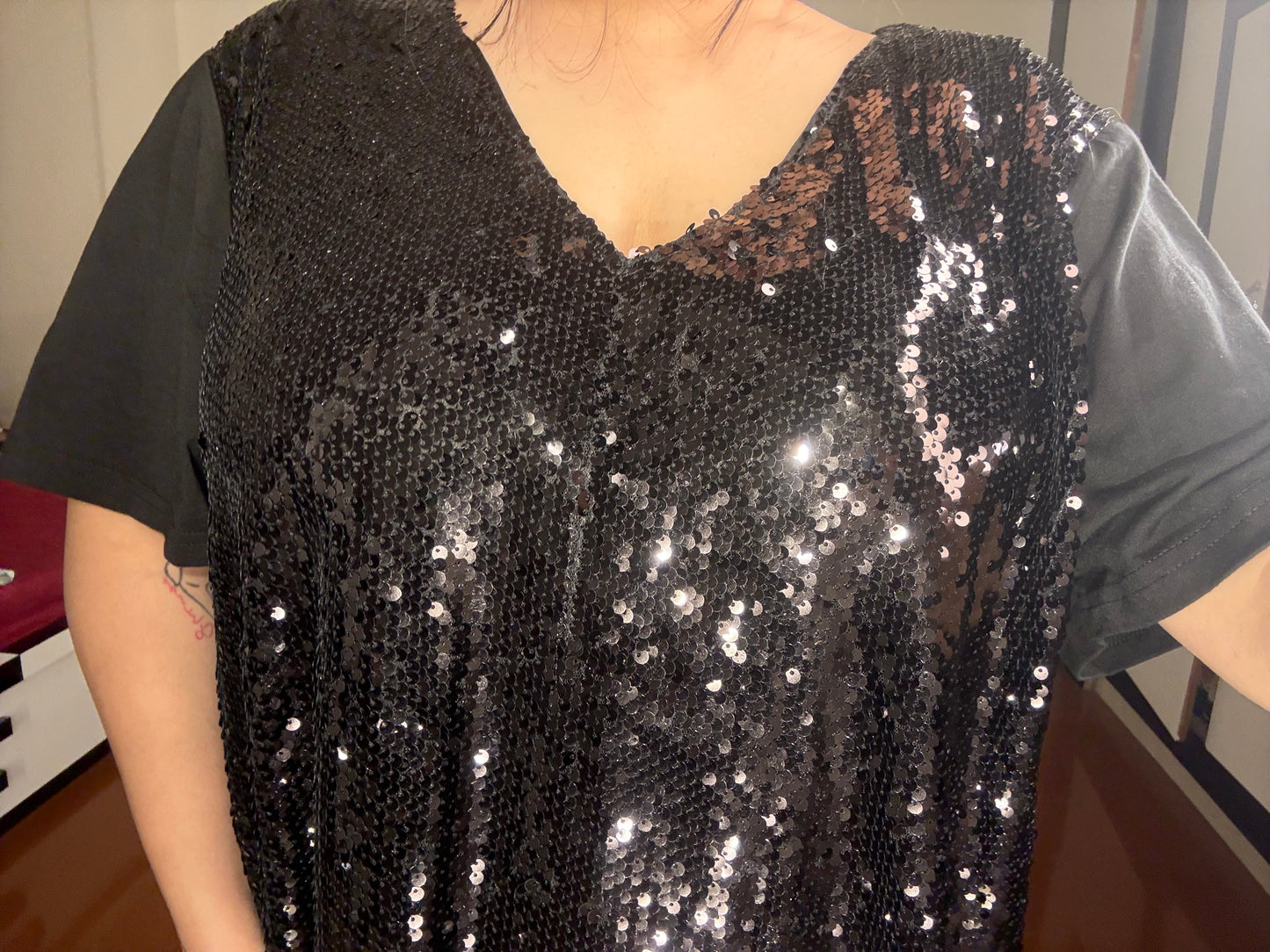 Sequin top plus size