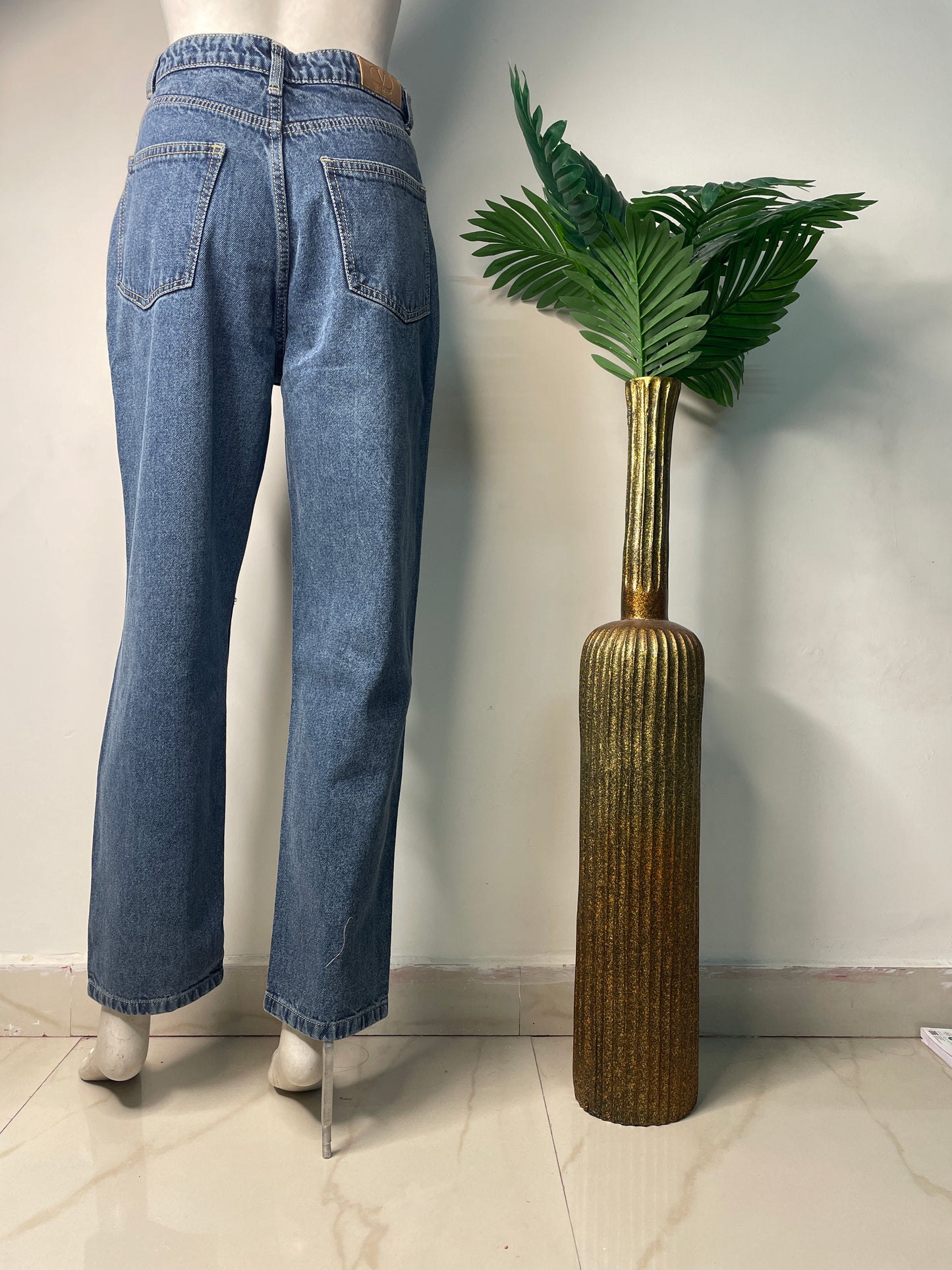 Rugged blue straight fit denim (1071)