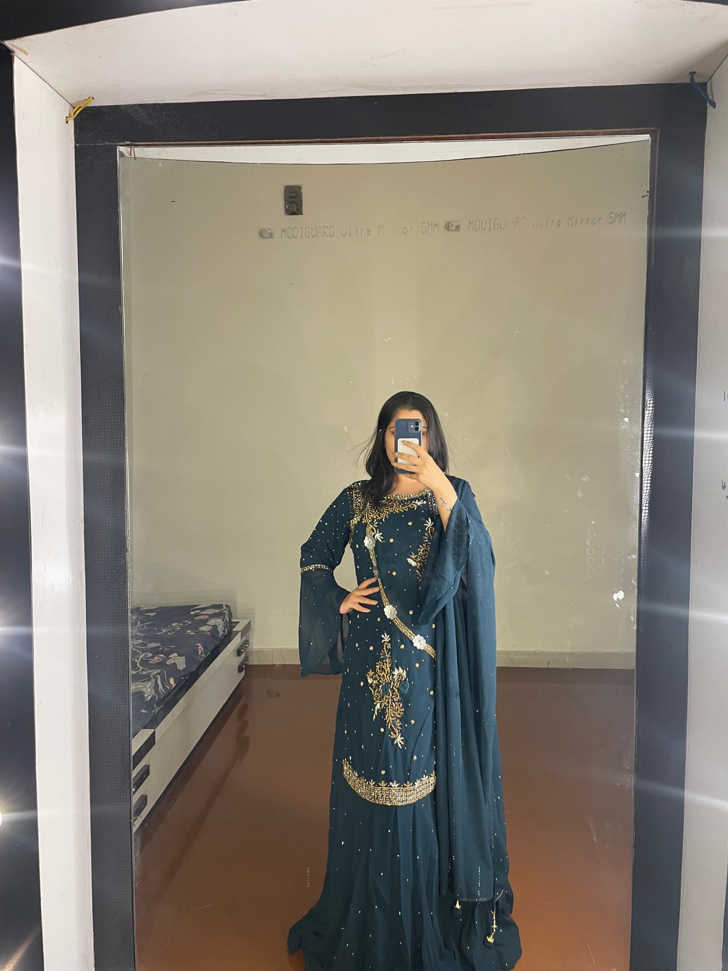 Lehenga with long kurti