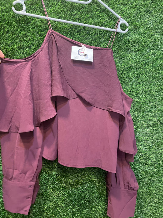 dark pink top