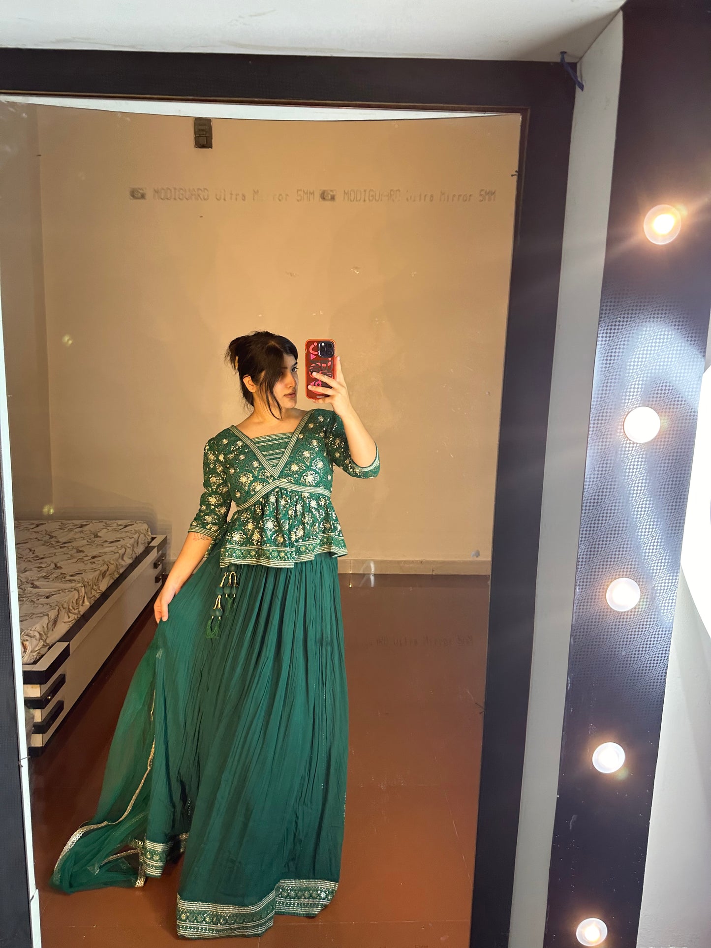 Green Bandej Lehengas