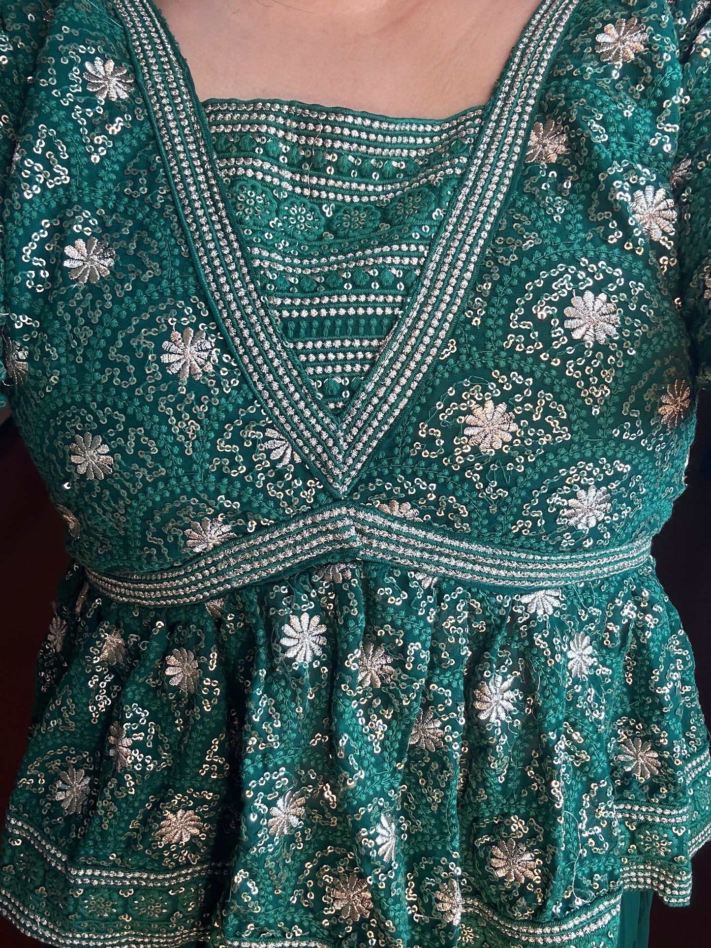 Green Bandej Lehengas