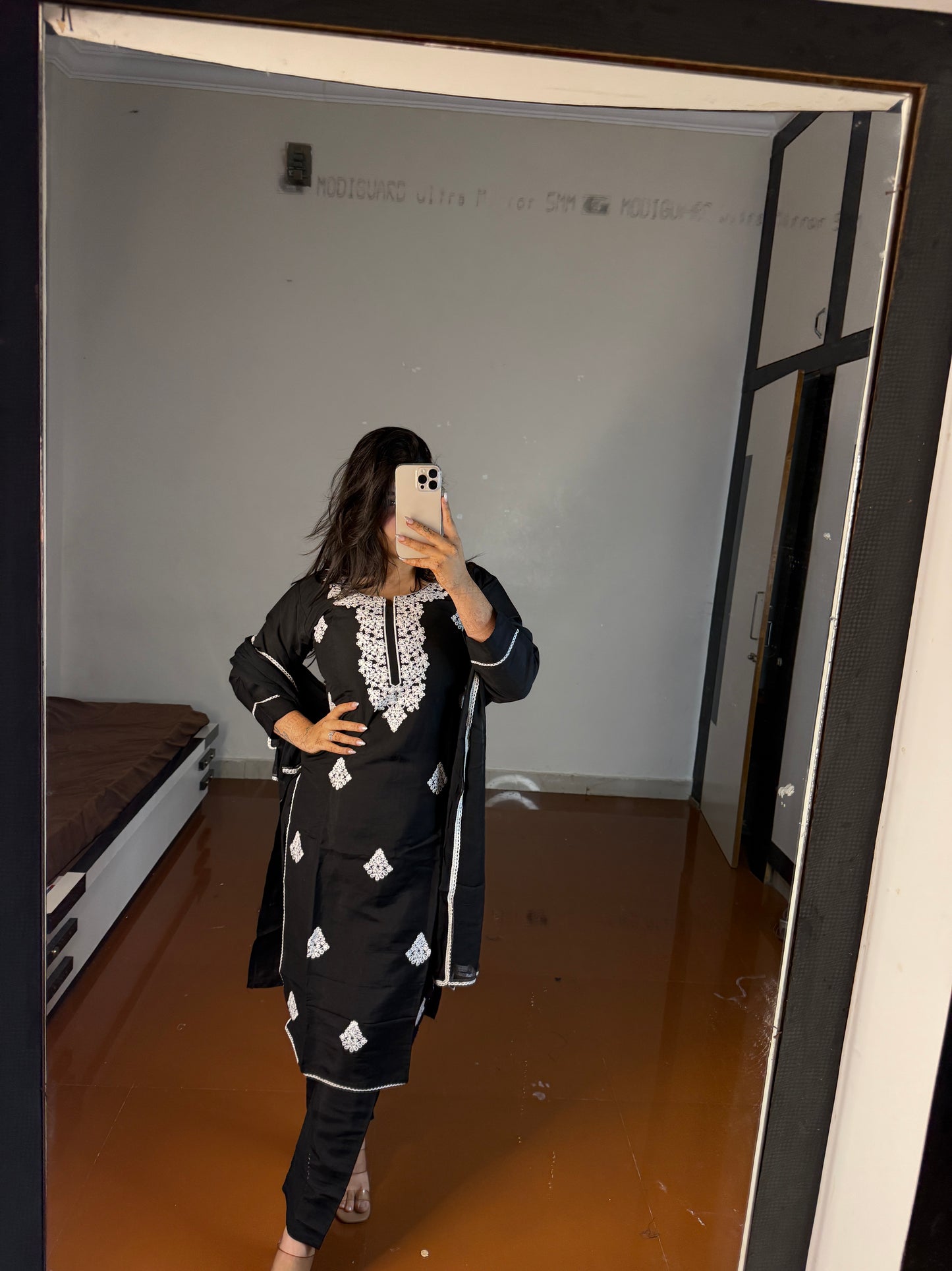 Black suit with dupatta