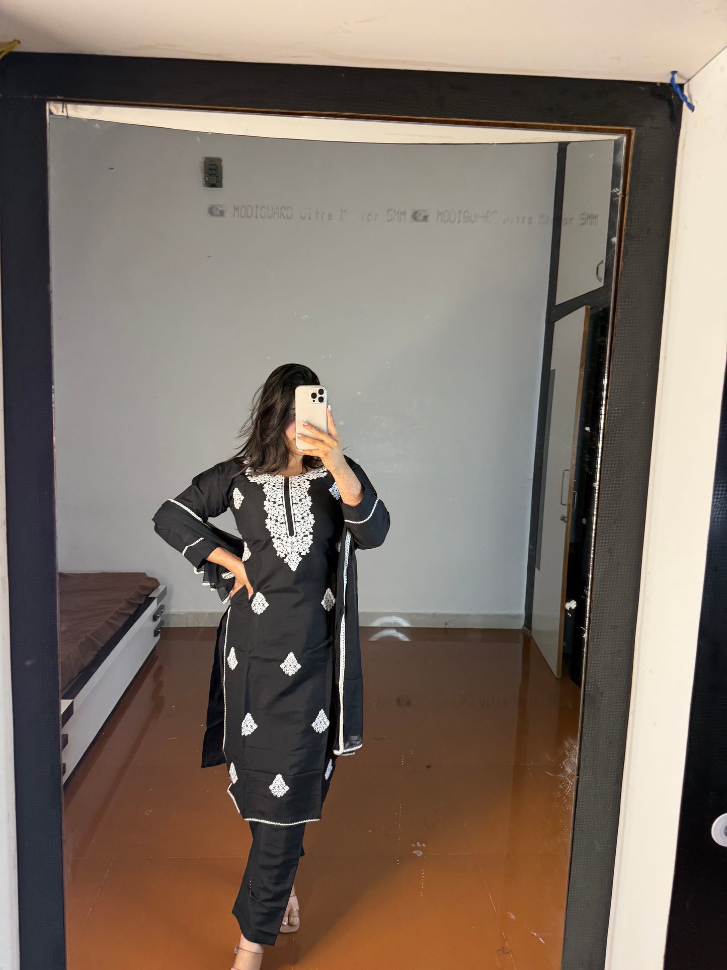 Black suit with dupatta