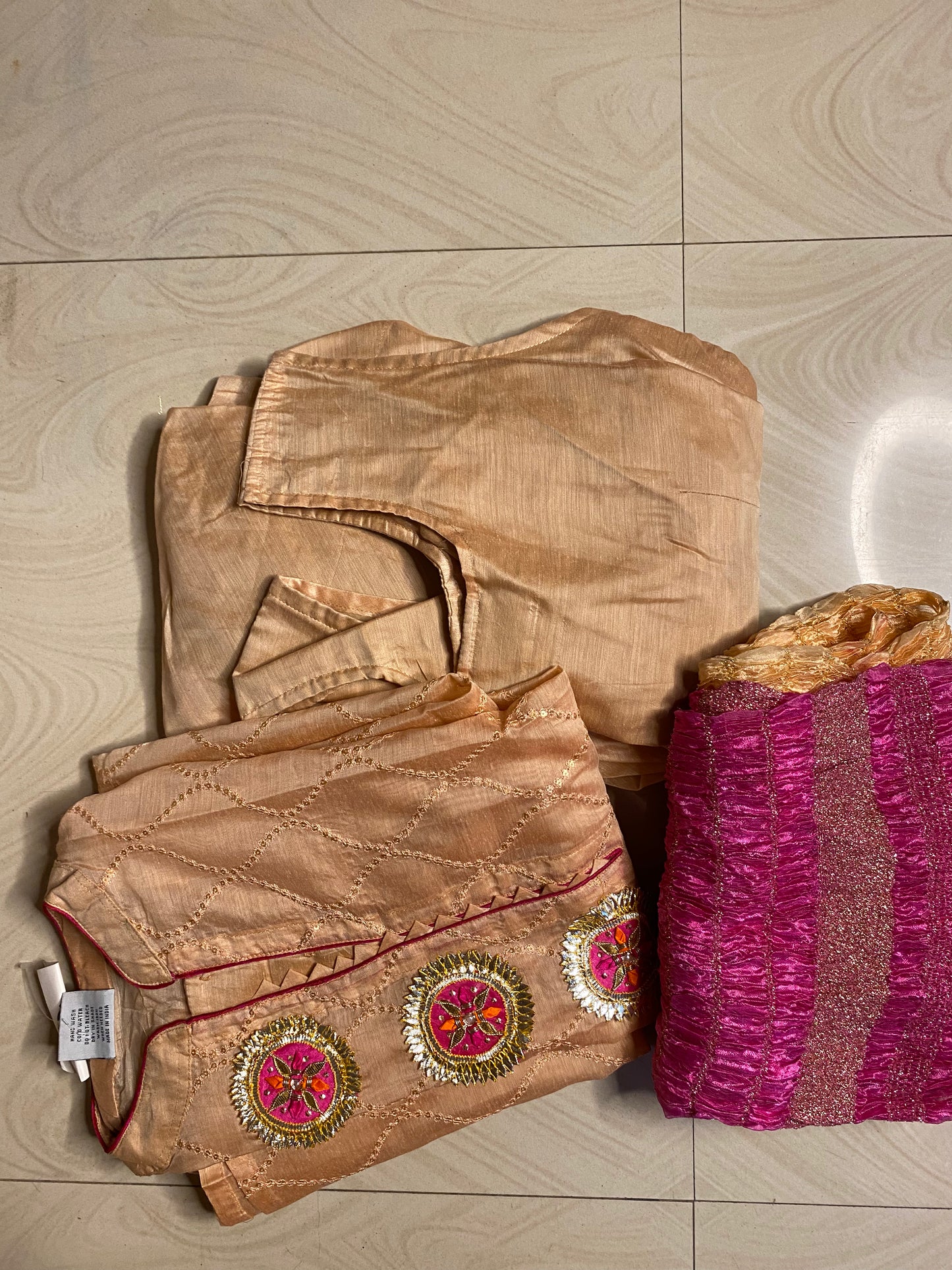 tissue gown Kurti  with dupatta hu