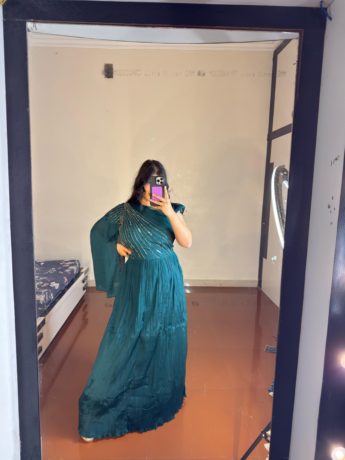 Designer green gown