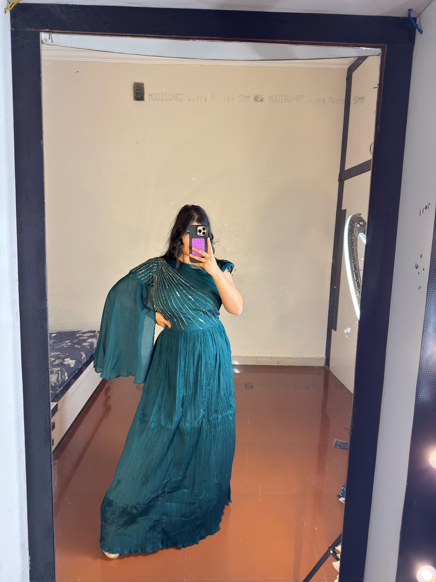 Designer green gown