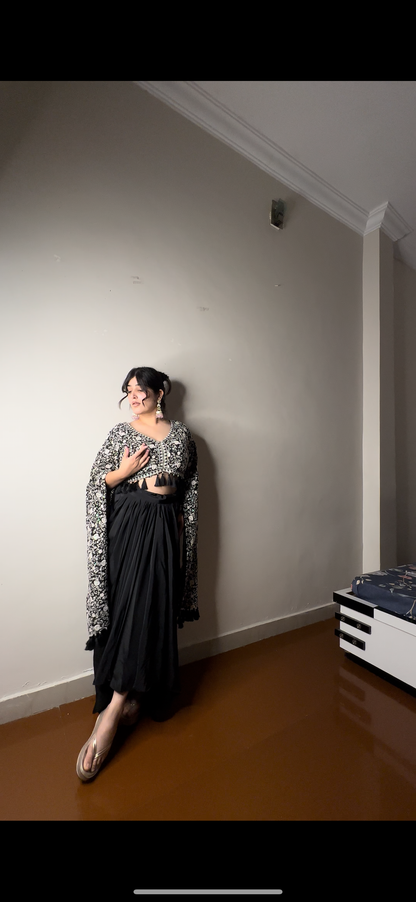 Long sleeves embroidered indowestern