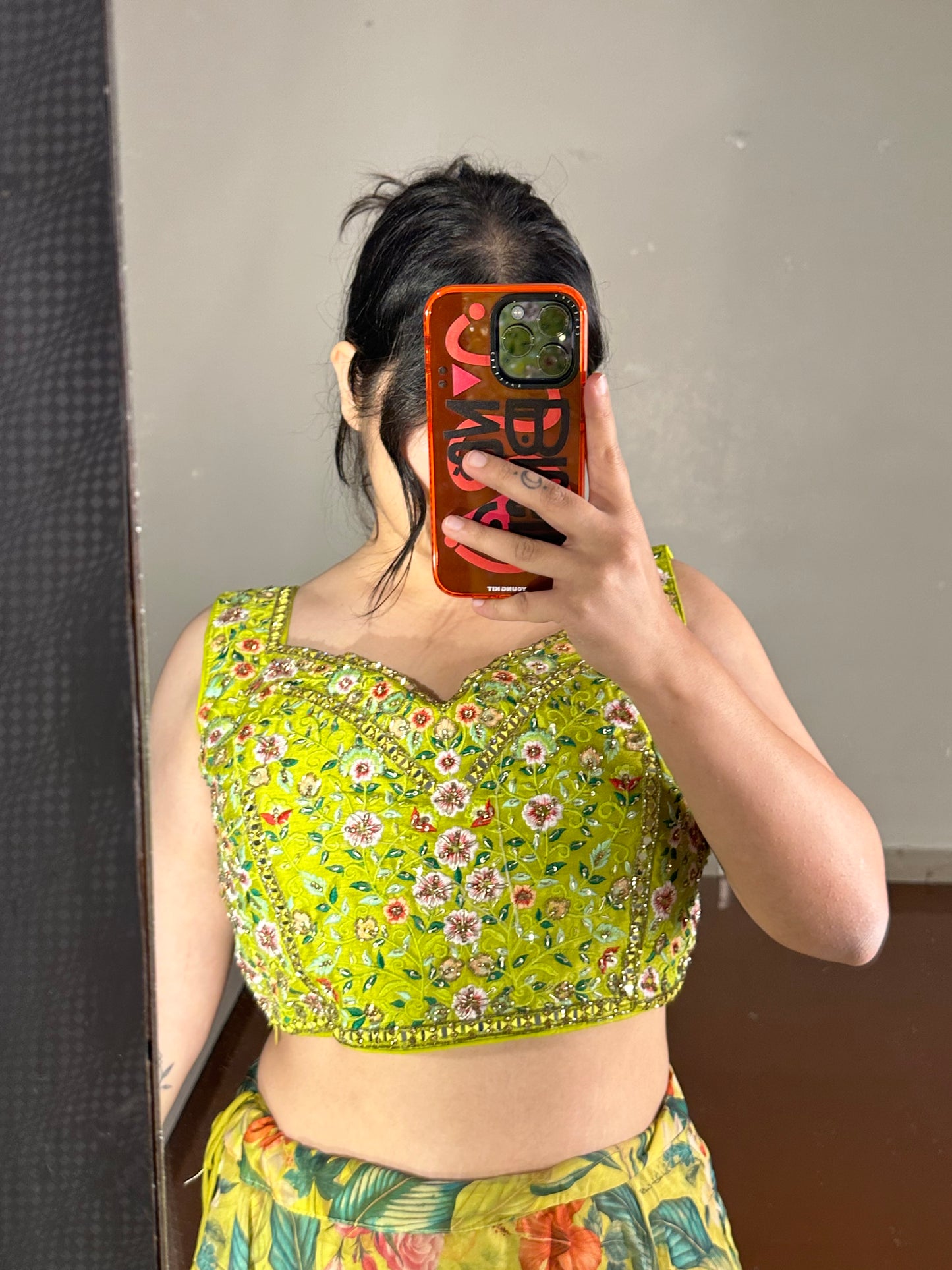Organza lehenga