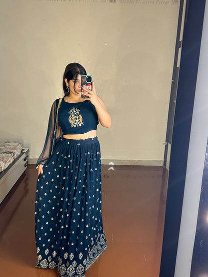 Short jacket lehenga