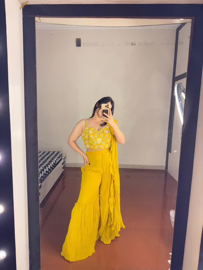 Predrape sharara set