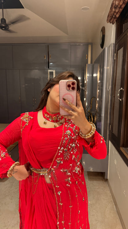 Karwachauth saree(pink)