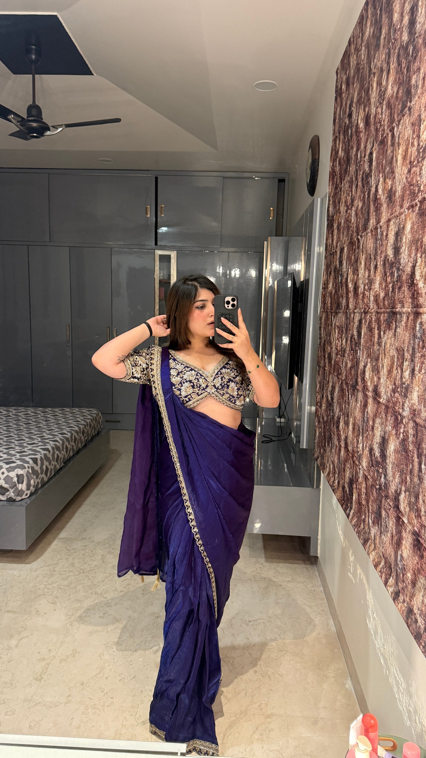 Dil Aagya saree 2.0 Purple