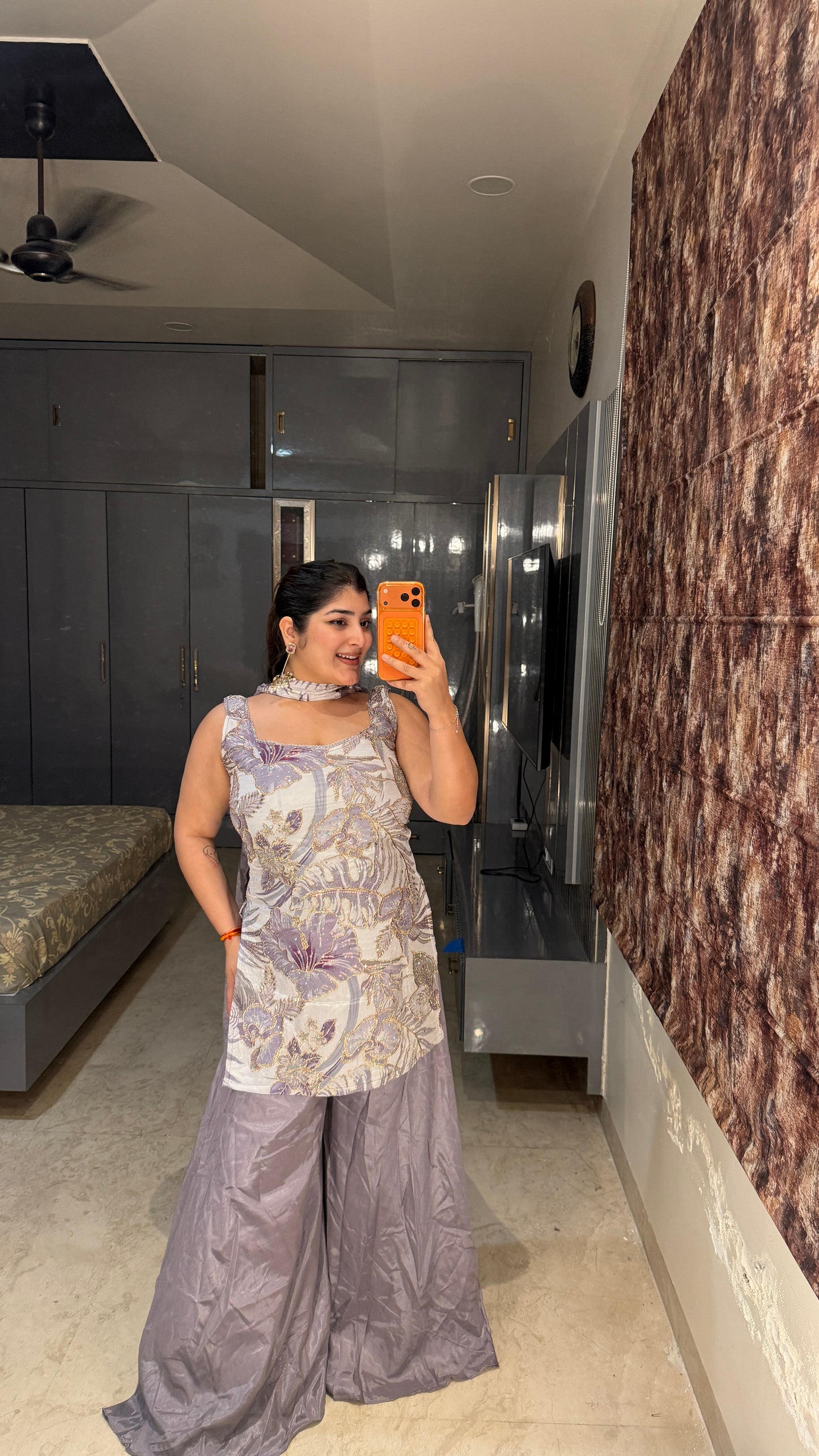 Floral plazo set