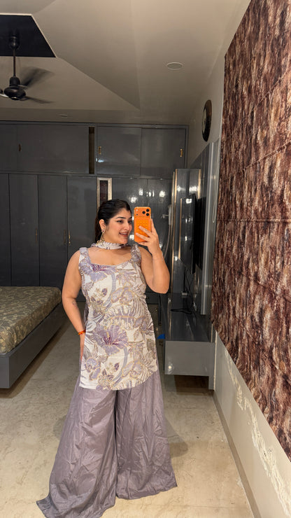 Floral plazo set
