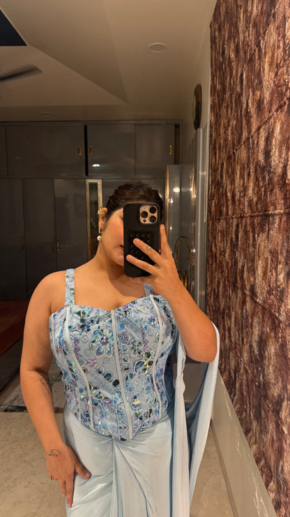 Naina saree blue