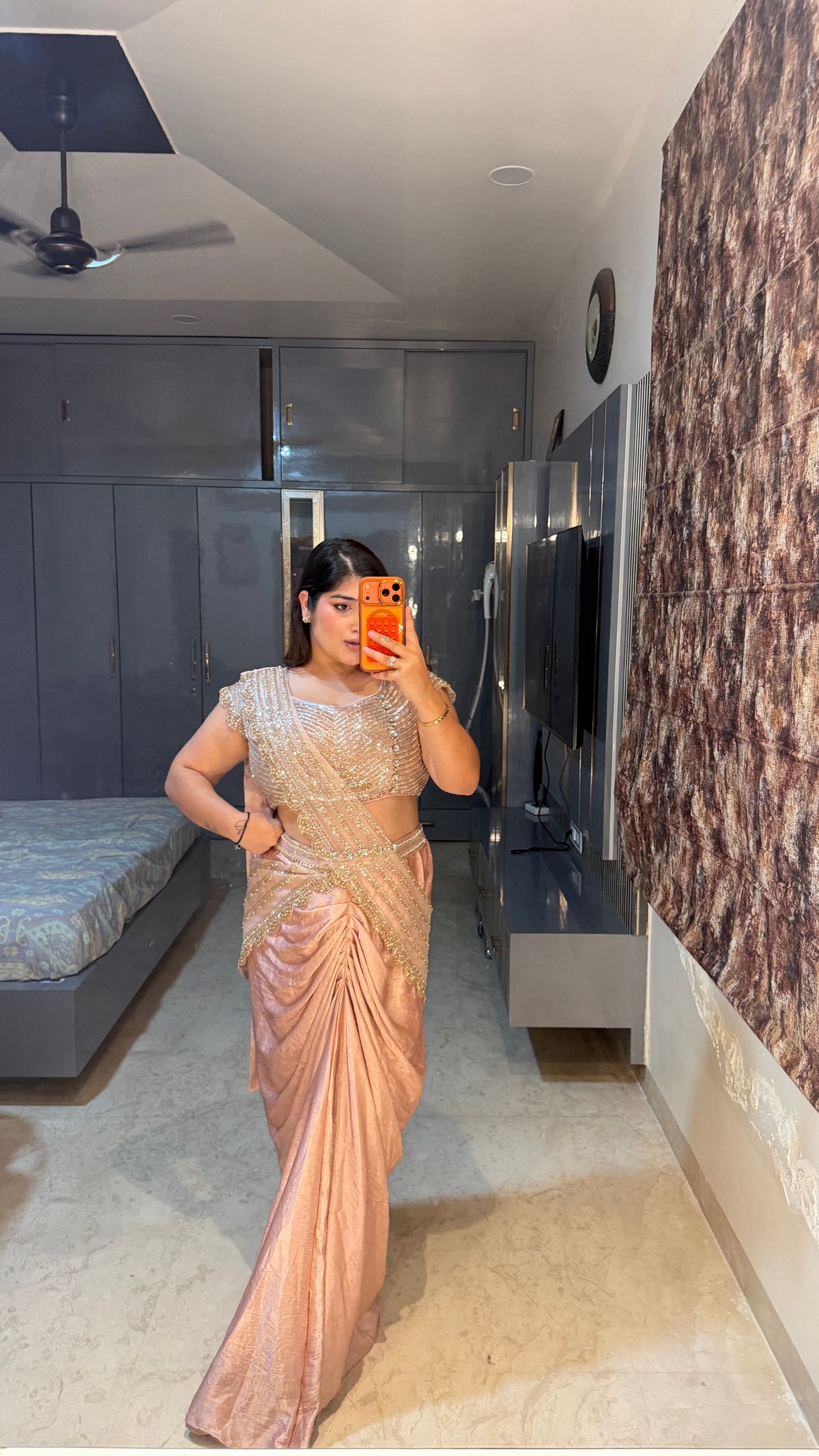 Shimmery saree