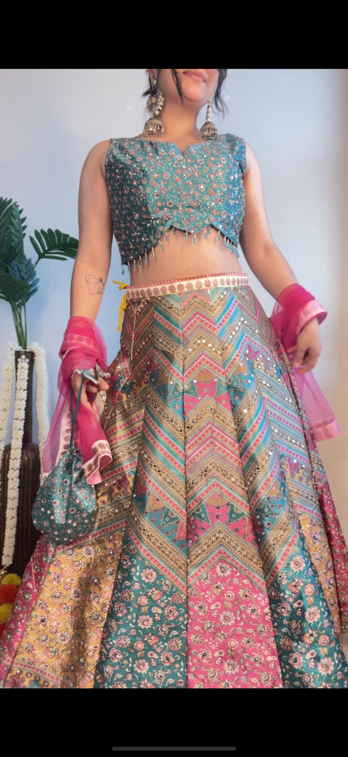 Multi Lehenga bb silk
