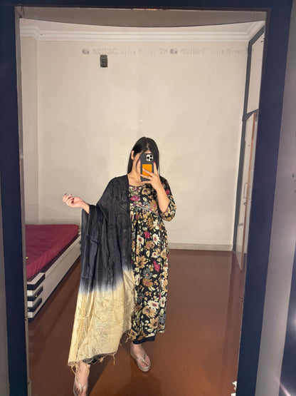 Muslin anarkali suit