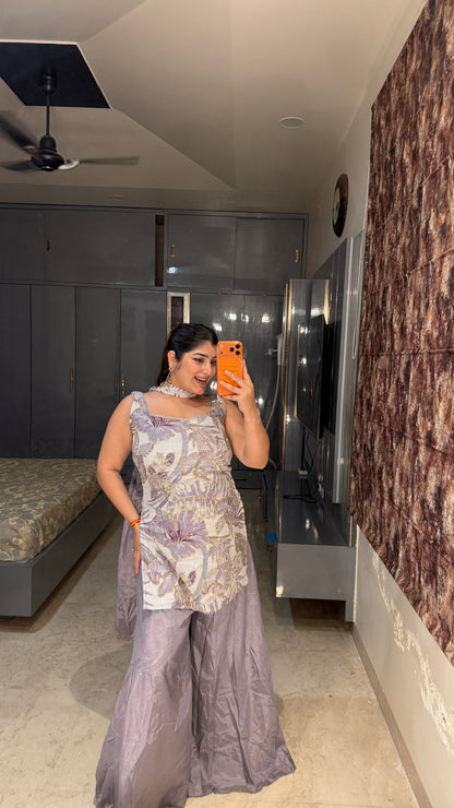 Floral plazo set