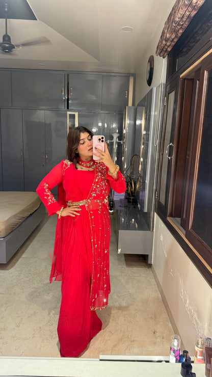 Karwachauth saree(pink)