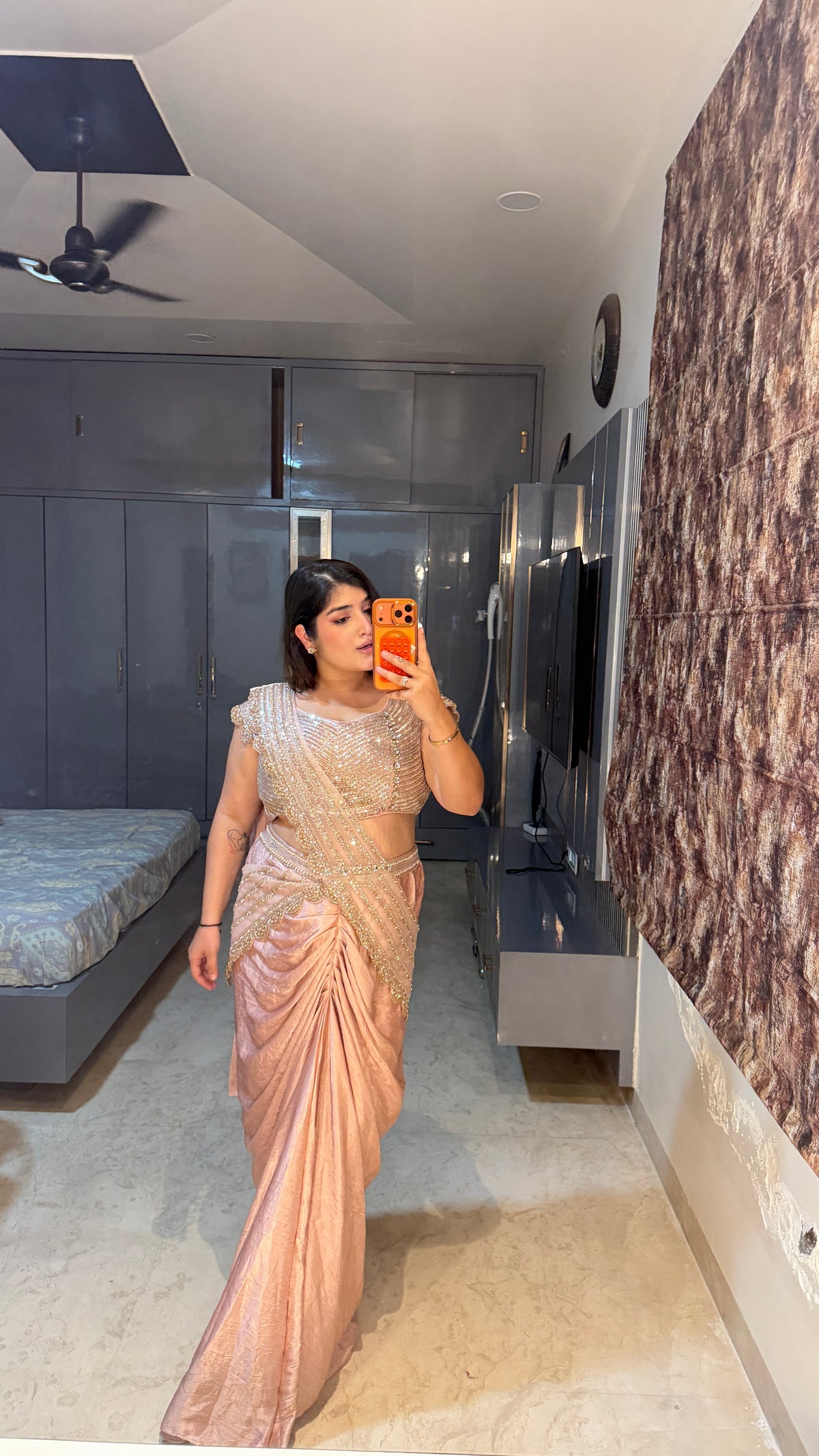 Shimmery saree