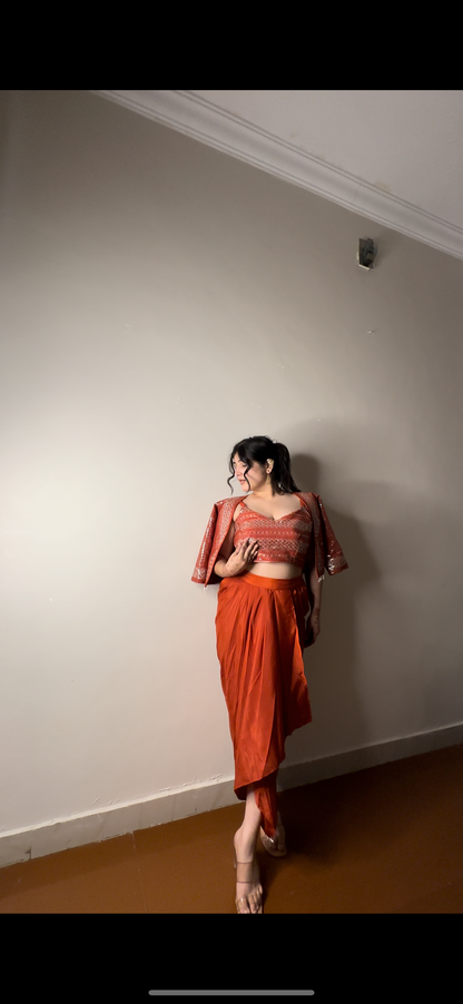 Sequin short jacket set