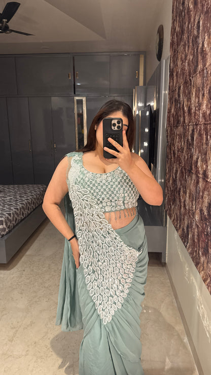 Heavy pallu saree