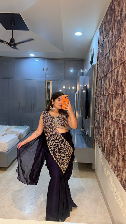 Sheila saree (purple)