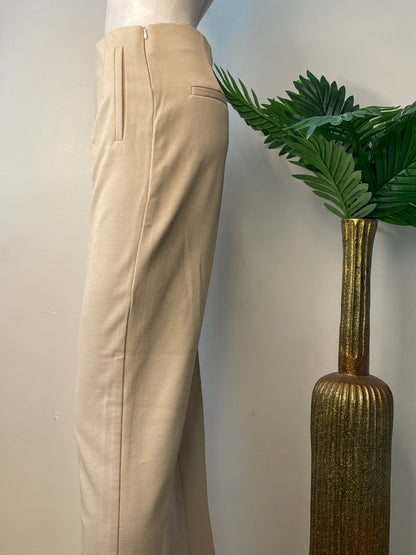 Beige formal slim ankle pant