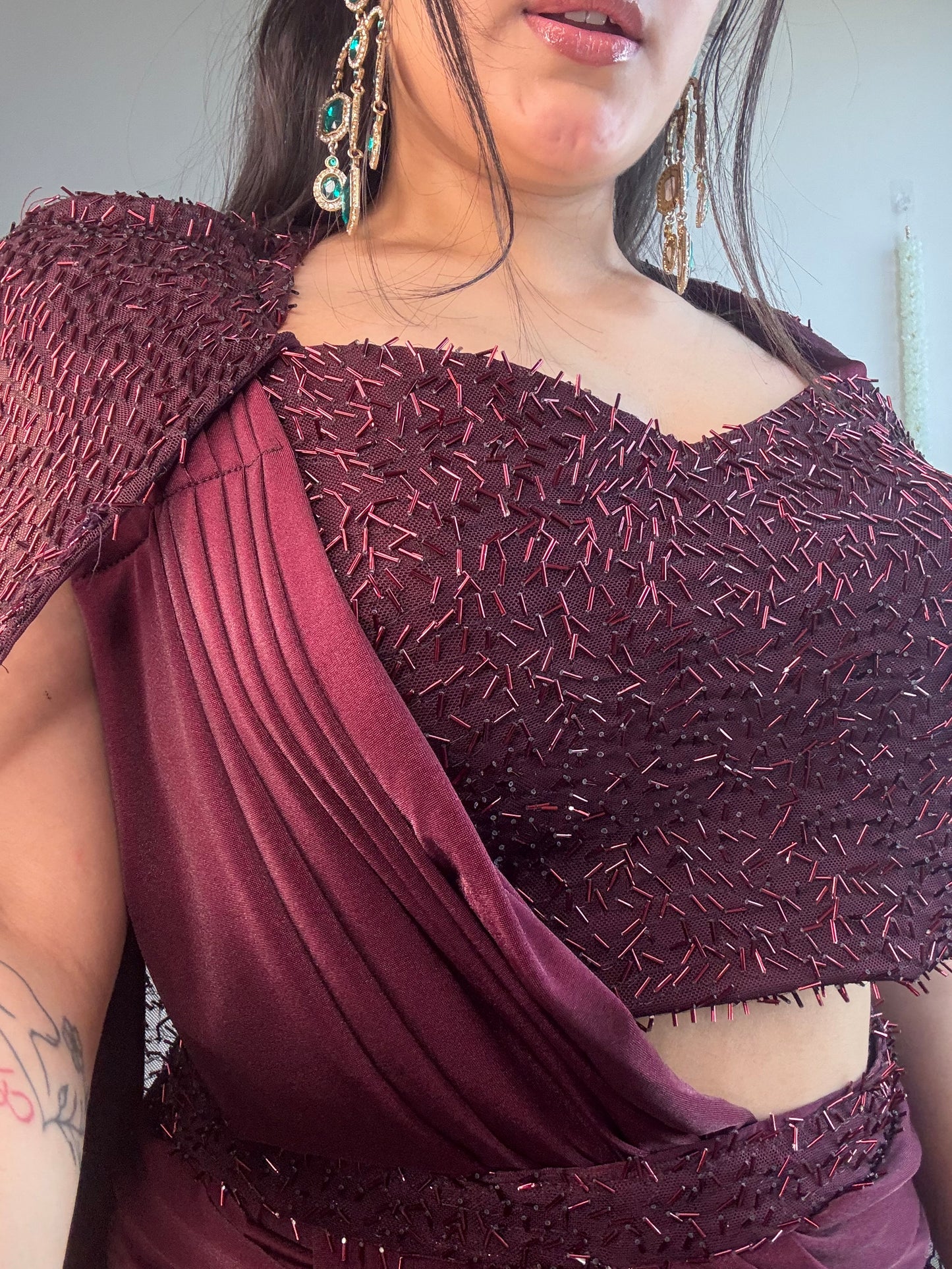 Glittery saree