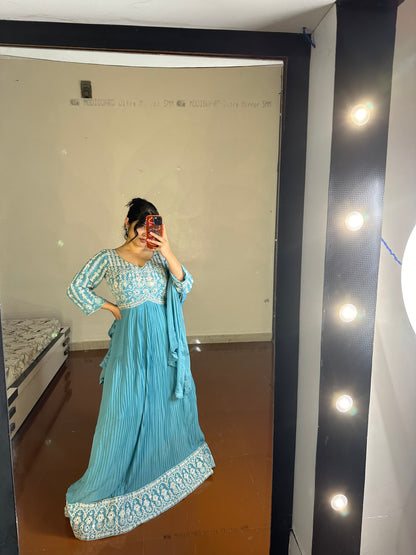 Mirror work gown