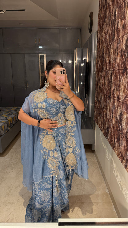 Printed shrug set