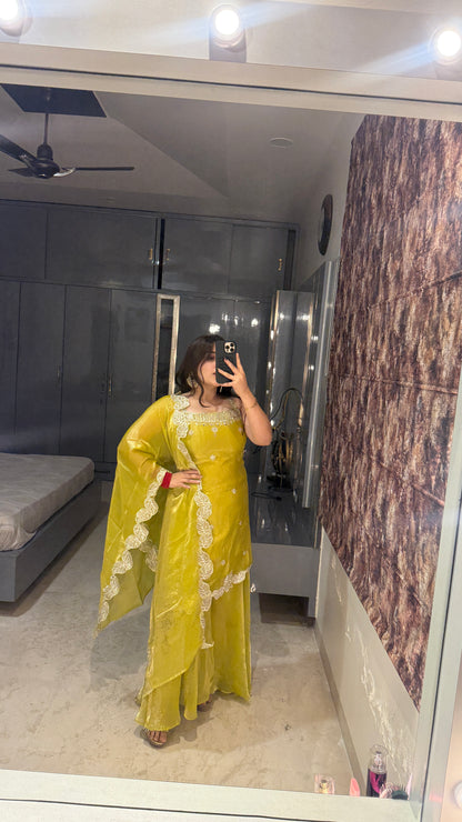 Zimi plazo set(haldi yellow)