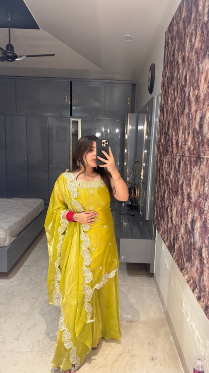 Zimi plazo set(haldi yellow)