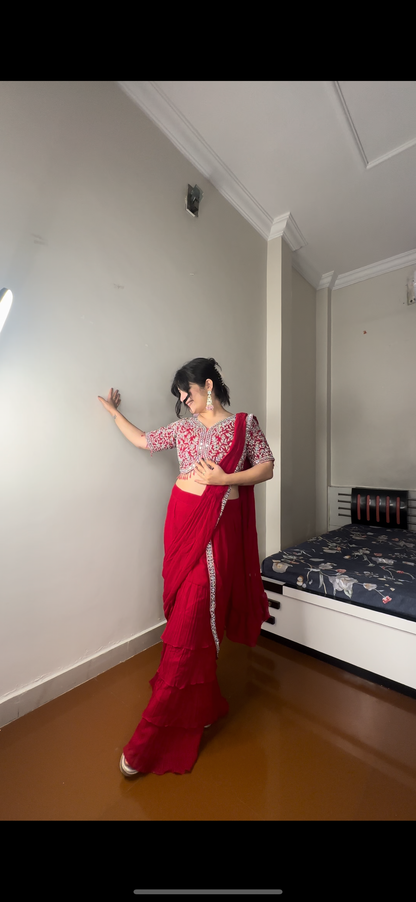 Predrape mirror work