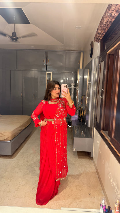 Karwachauth saree(pink)