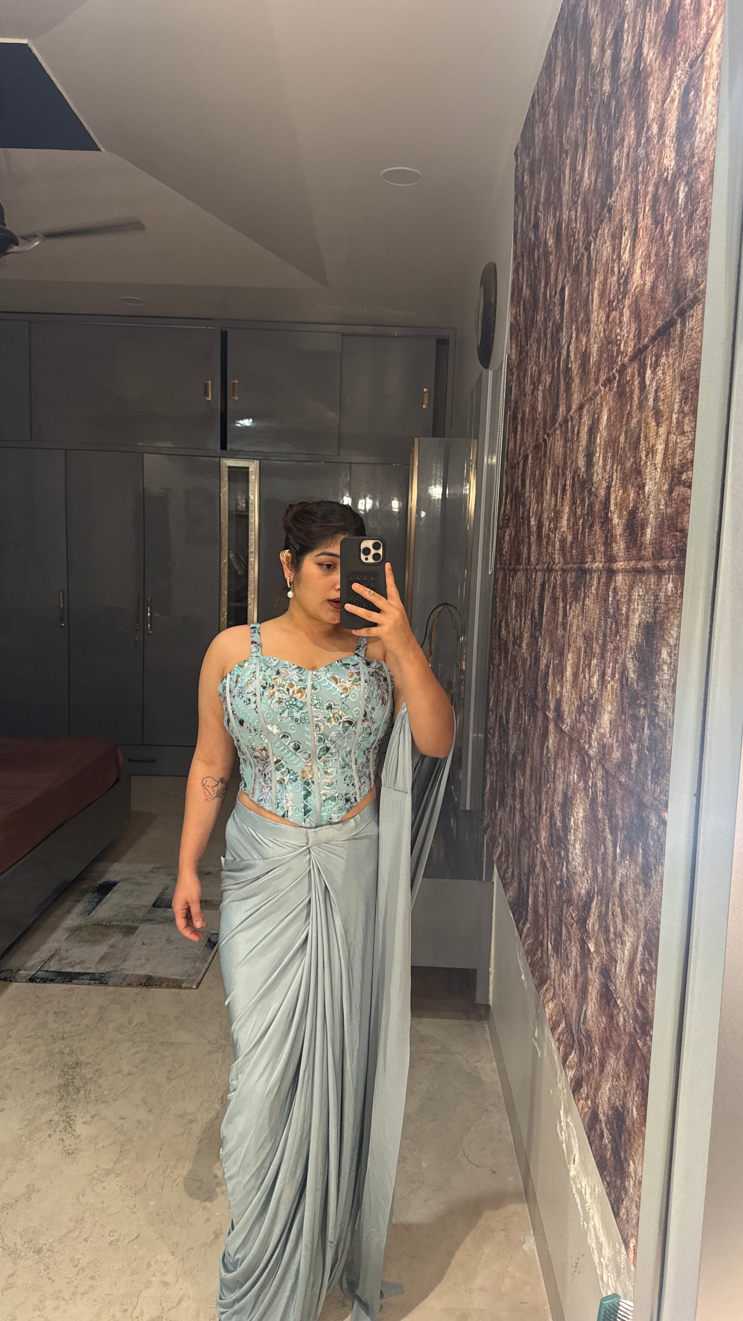Naina saree ( mint green)