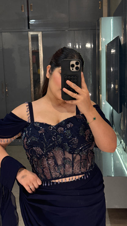 Sparkly saree(blue)