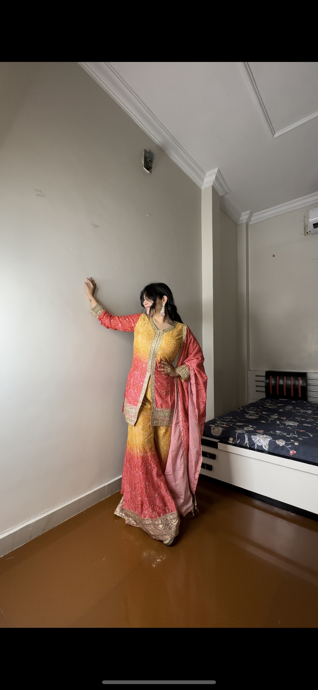 Bandhej sharara set.