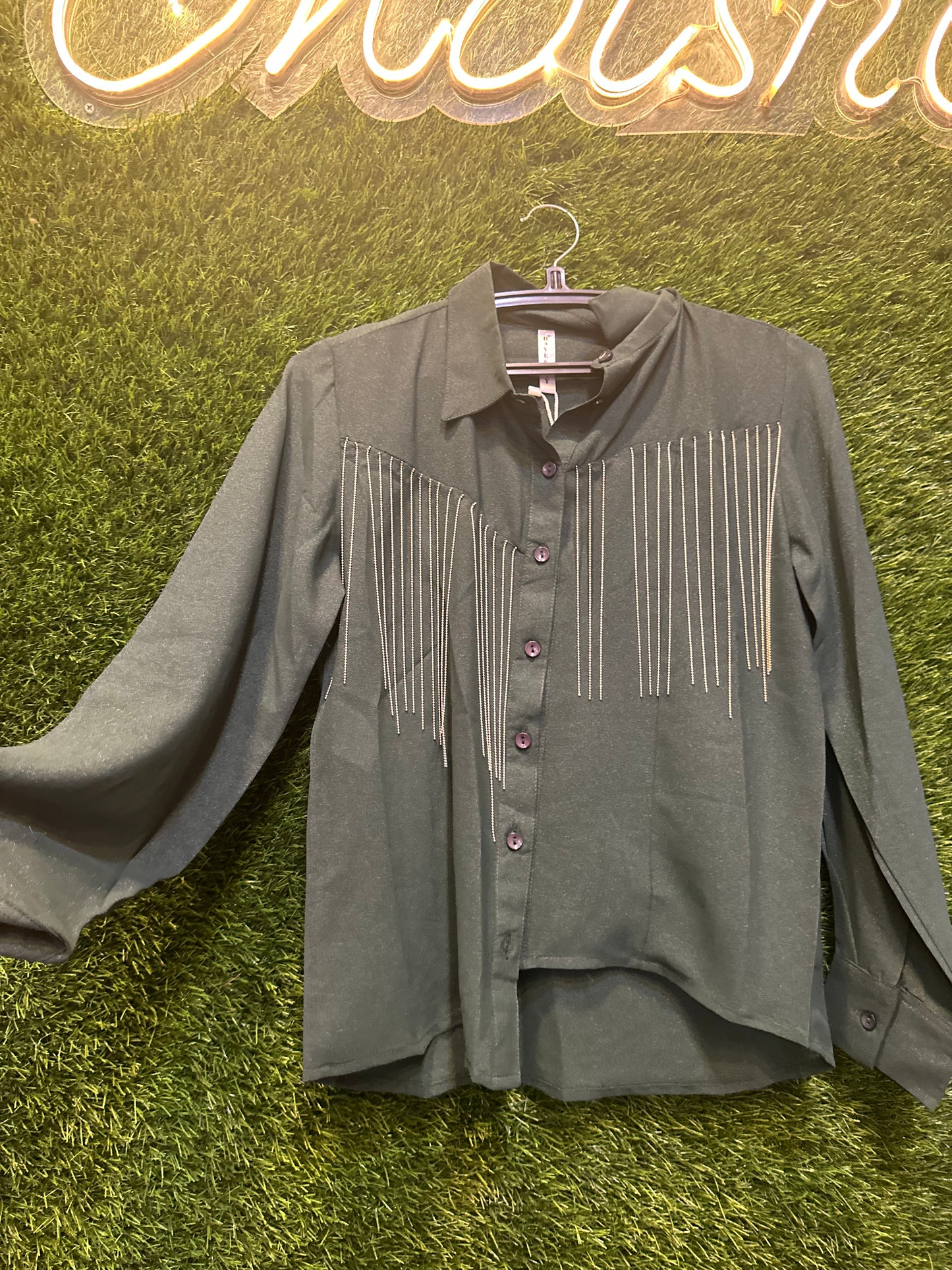 Shimmer party wear top