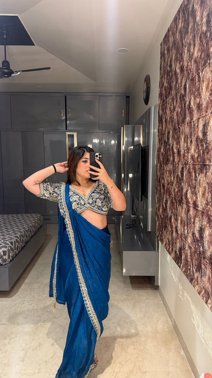 Dil Aagya saree 2.0 Blue