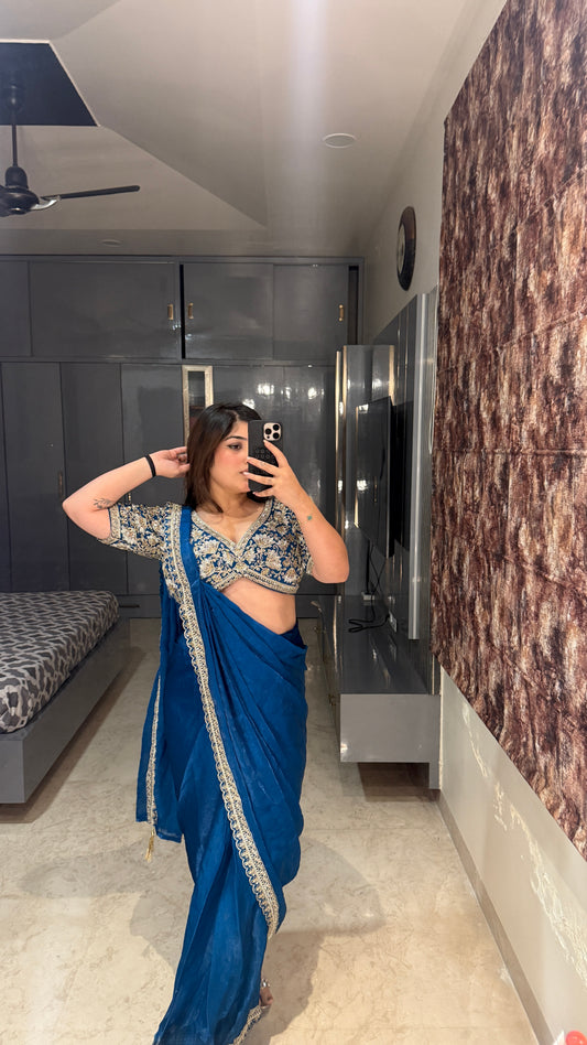Dil Aagya saree 2.0 Blue