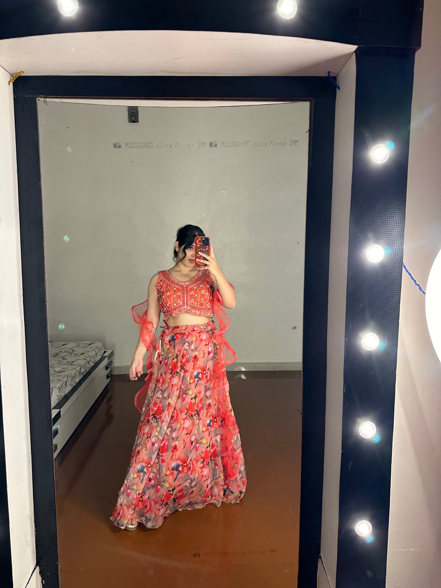 Organza lehenga